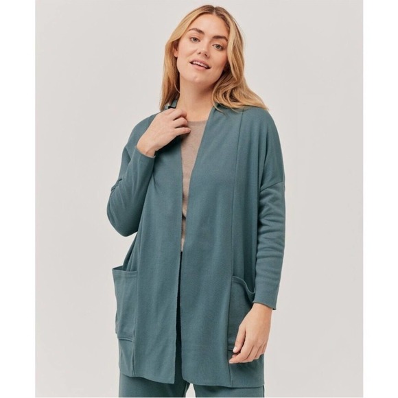 Pact Sweaters - Pact Green 100% Organic Cotton Airplane Cardigan Size S/M